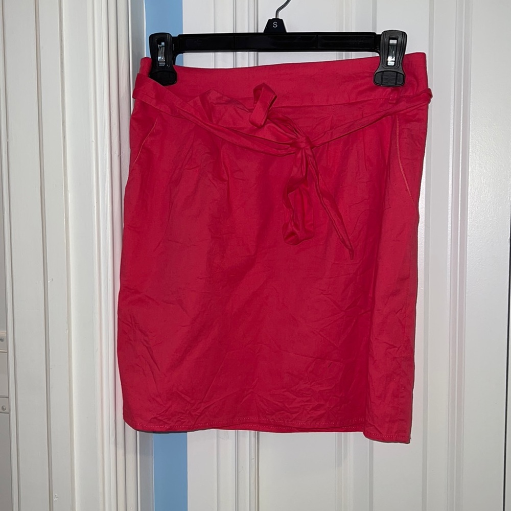 Hot pink pencil skirt